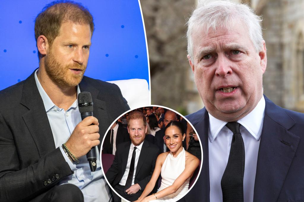 Prince Harry denies getting into bloody brawl with Prince Andrew over comments about Meghan Markle