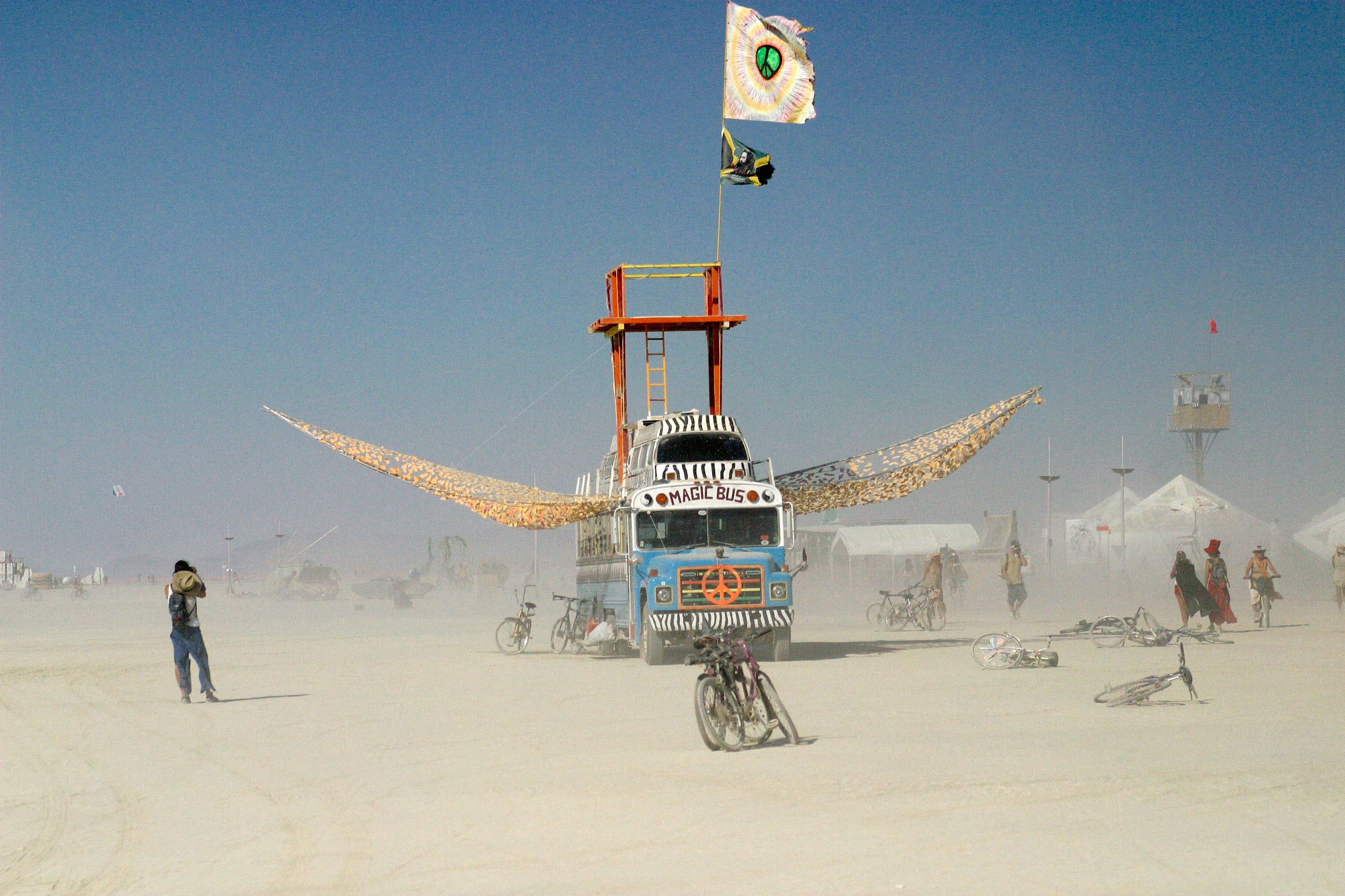Burning man vehicle