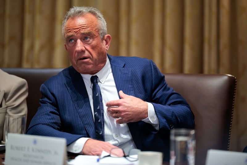 President Donald Trump told Health and Human Services Secretary Robert F. Kennedy Jr. on Tuesday that he is doing a “great job” investigating the reason for an increase in autism diagnoses.