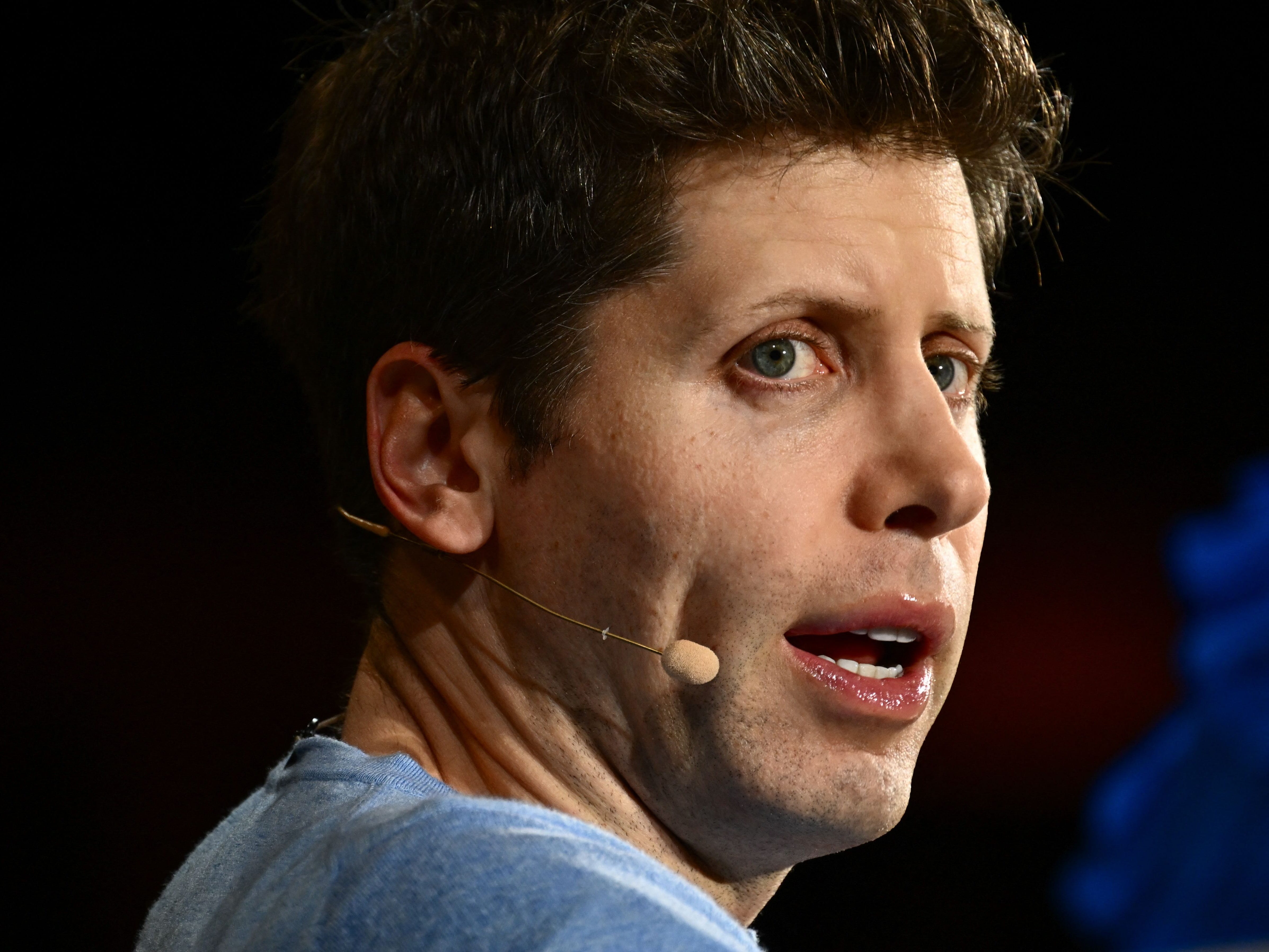Sam Altman, CEO of OpenAI, speaks during The Wall Street Journal's WSJ Tech Live Conference in Laguna Beach, California on October 17, 2023.