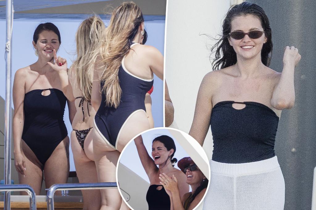 Selena Gomez flaunts her figure during girls’ yacht trip to Cabo