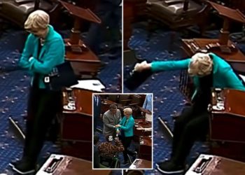Sen. Elizabeth Warren falls on Senate floor as Republicans offer bipartisan assistance during Israel vote