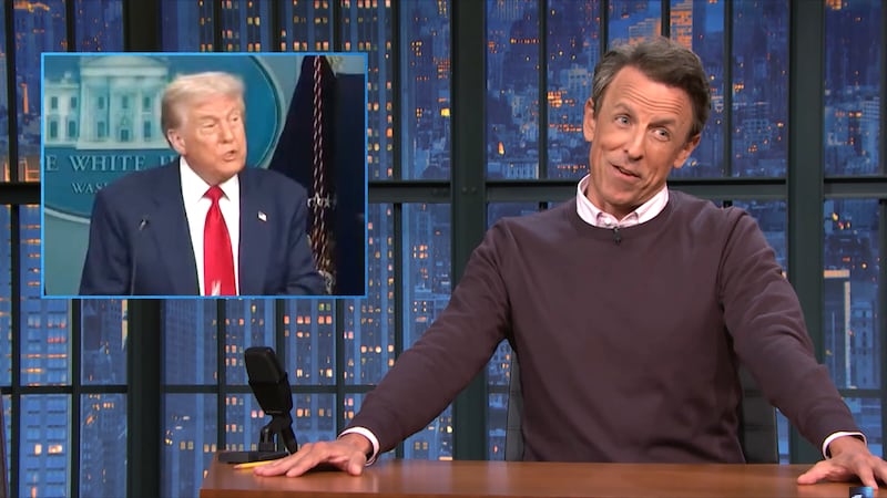 Late Night with Seth Meyers, Meyers talking about Donald Trump