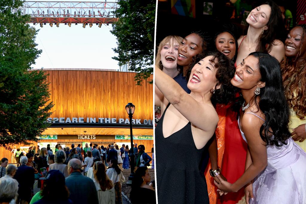 Shakespeare in the Park draws a starry crowd to the newly renovated Delacorte Theater