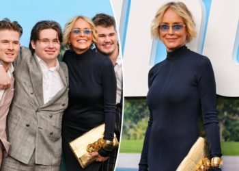 Sharon Stone and her 3 sons make rare red carpet appearance at ‘Nobody 2’ premiere