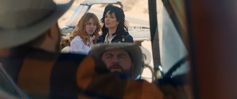 Film still from Americana with Sydney Sweeney and Halsey