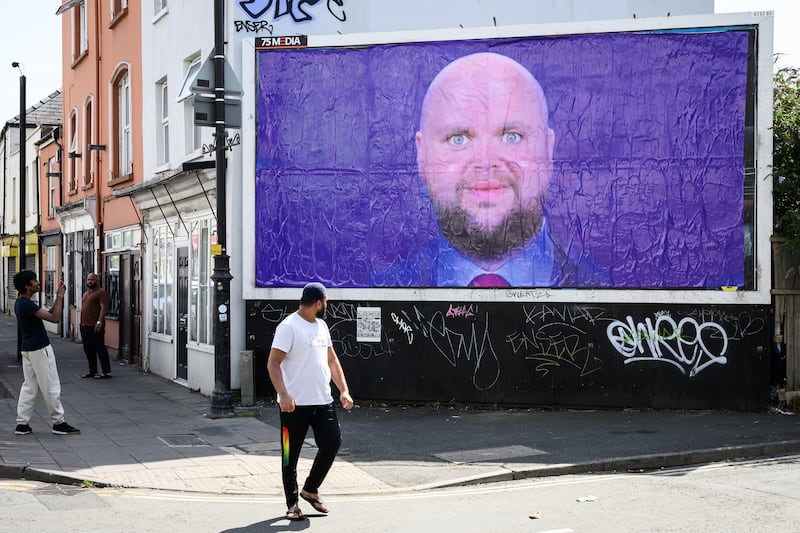 CHELTENHAM, OXFORDSHIRE - AUGUST 12: A poster by the 