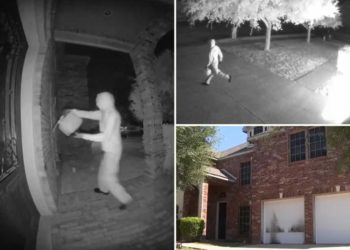 Texas family of 6, including 2 children, narrowly escape house fire set by hooded arsonist while they slept