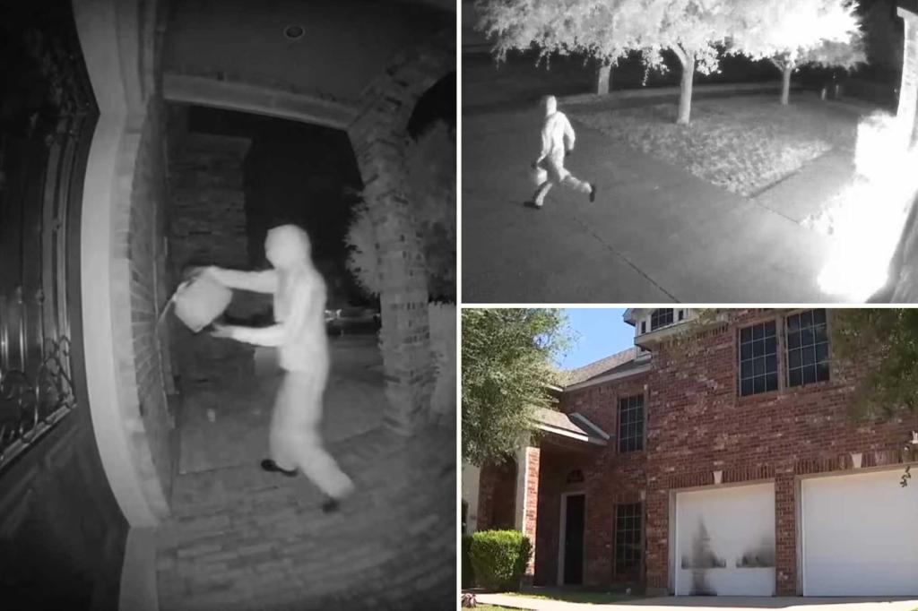 Texas family of 6, including 2 children, narrowly escape house fire set by hooded arsonist while they slept