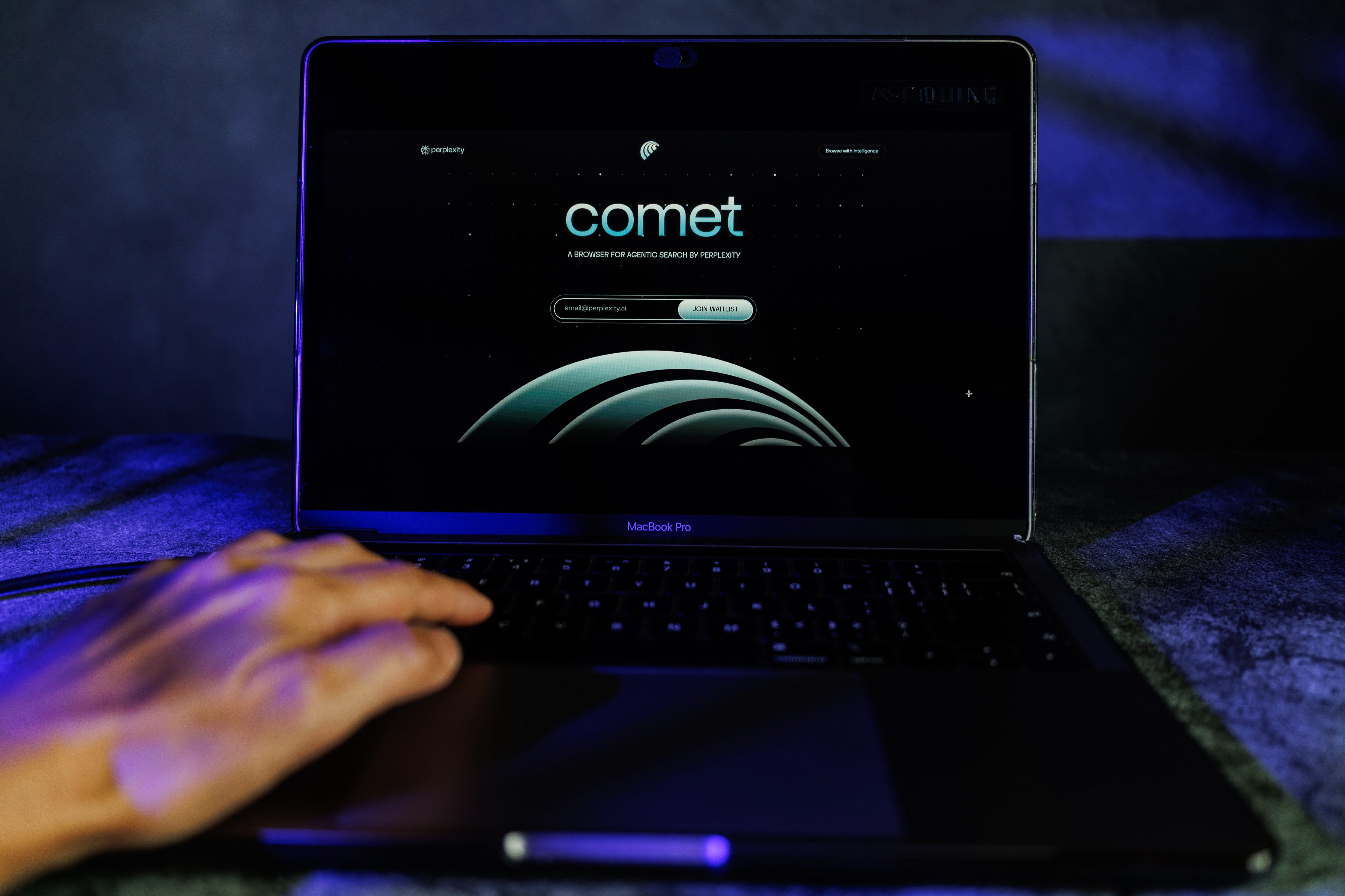 Web browser Comet is seen on a computer screen