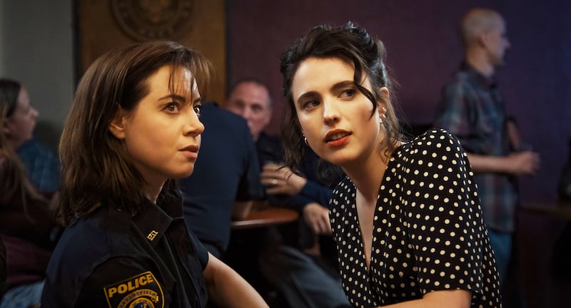 Aubrey Plaza and Margaret Qualley in Honey Don't!
