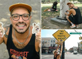 This is the mystery man leaving stickers of beloved pets around dog-crazed NYC nabe