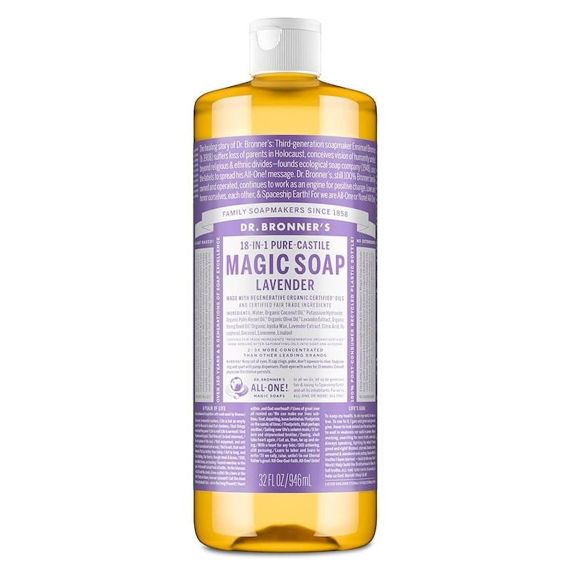 Dr. Bronner's magic castile soap in lavender