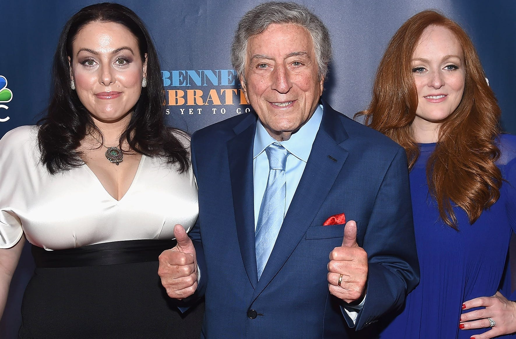 Johanna Bennett, left, and Antonia Bennett with their father, singer Tony Bennett, at his Radio City Music Hall performance on September 15, 2016. Two months later, he signed trust and will documents barring them from ever controlling his assets.