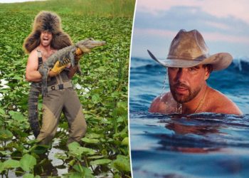 Travis Kelce totes an enormous Birkin bag and models head-to-toe fur in the Florida heat for GQ