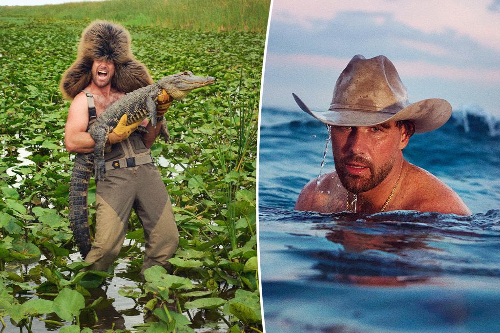 Travis Kelce totes an enormous Birkin bag and models head-to-toe fur in the Florida heat for GQ – DNyuz