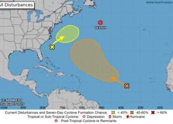 Tropical Wave Spaghetti Models Show Potential Storm Path