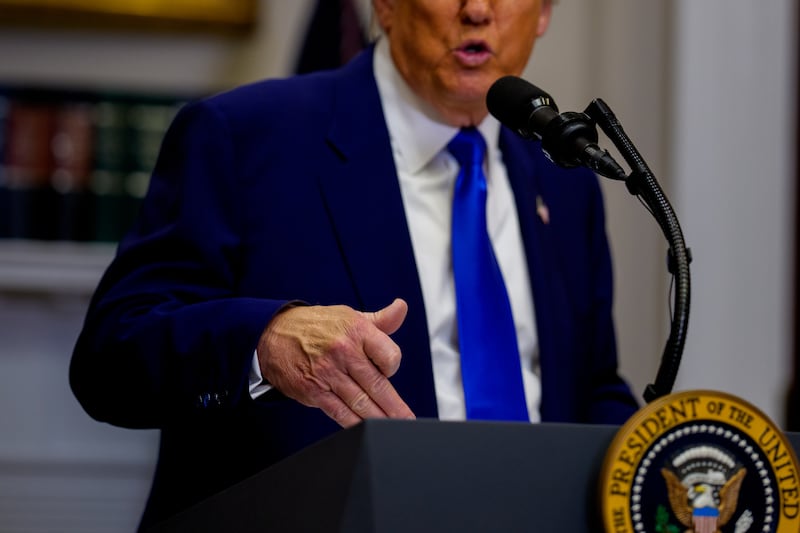 Donald Trump's hand.