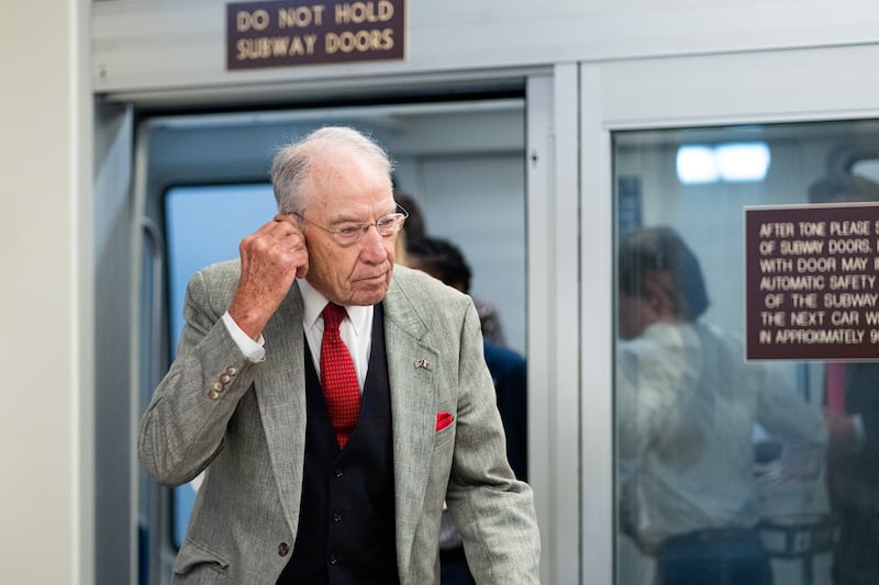 Sen. Chuck Grassley, R-Iowa, arrives in the U.S. Capitol for a vote on Wednesday, July 30, 2025.