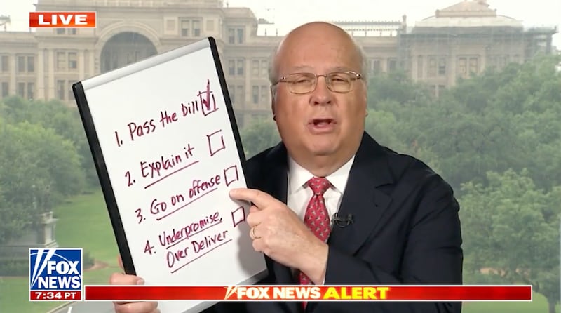 Karl Rove says that Republicans need to take an offensive stance after Trump's