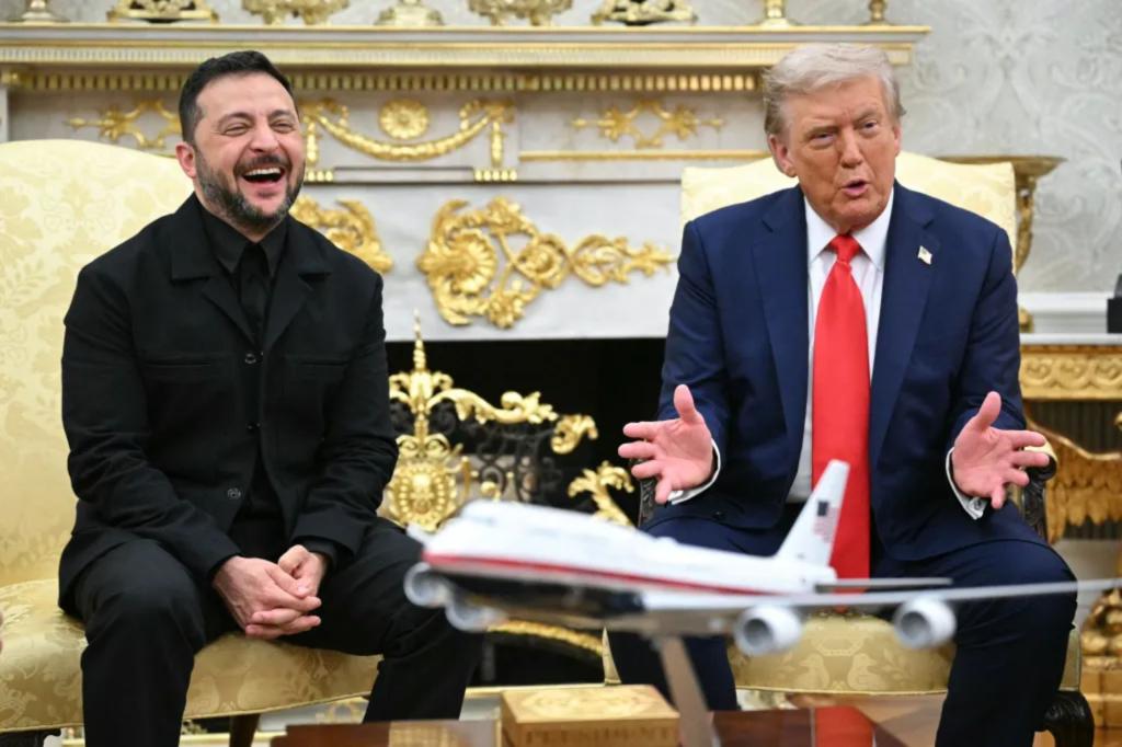 Trump, Zelensky strike friendly tone as they talk Ukraine security, avoiding repeat of February Oval Office blowup