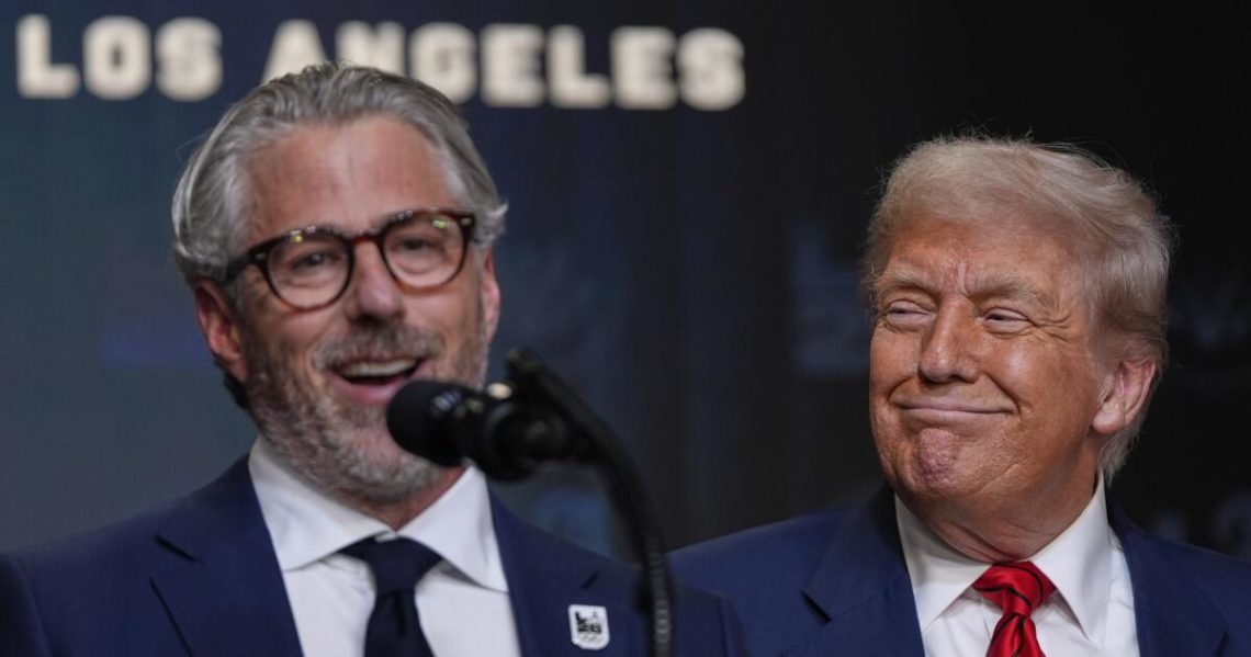 Trump names himself chair of L.A. Olympics task force, sees role for military during Games