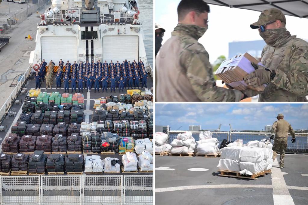 US Coast Guard makes largest-ever drug haul of more than 70,000 pounds of cocaine and marijuana