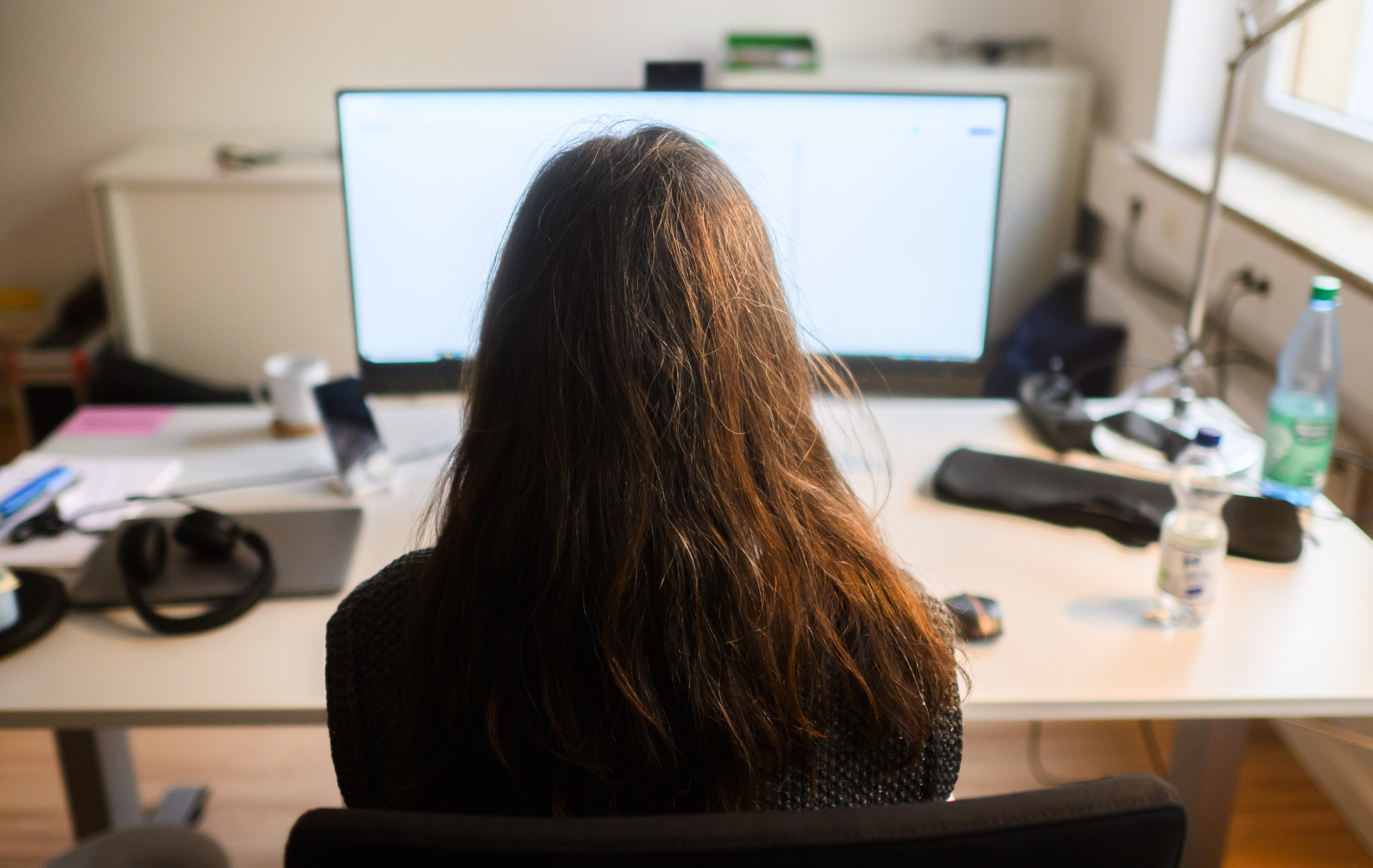 Woman at computer