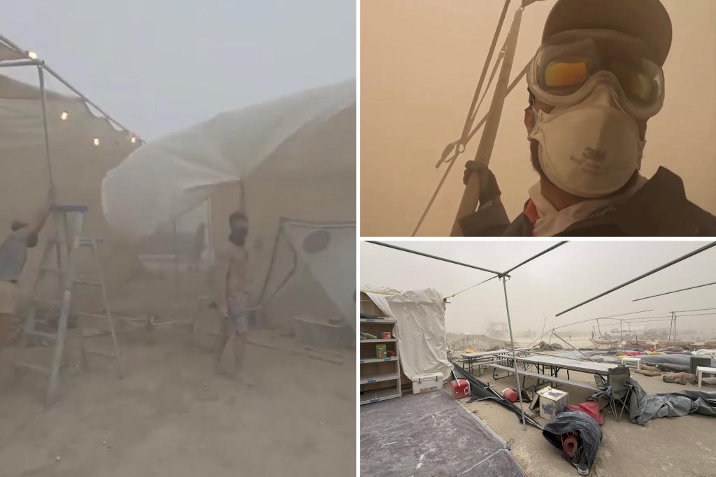 Wild dust storm wreaks havoc at Burning Man festival as campsites blown away, traffic delays pushed to 8 hours
