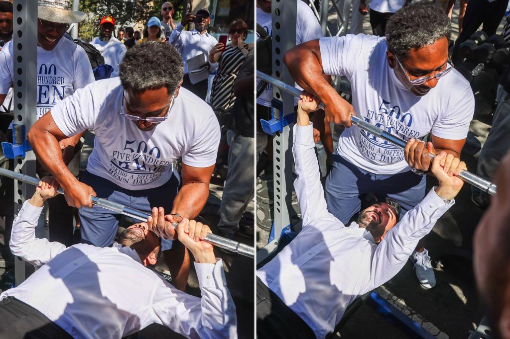 Zohran Mamdani fails at bench press while trying to show-off at Men’s Day in Brooklyn