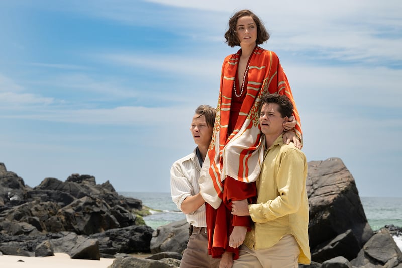Felix Kammerer, Ana de Armas, and Toby Wallace in Eden.