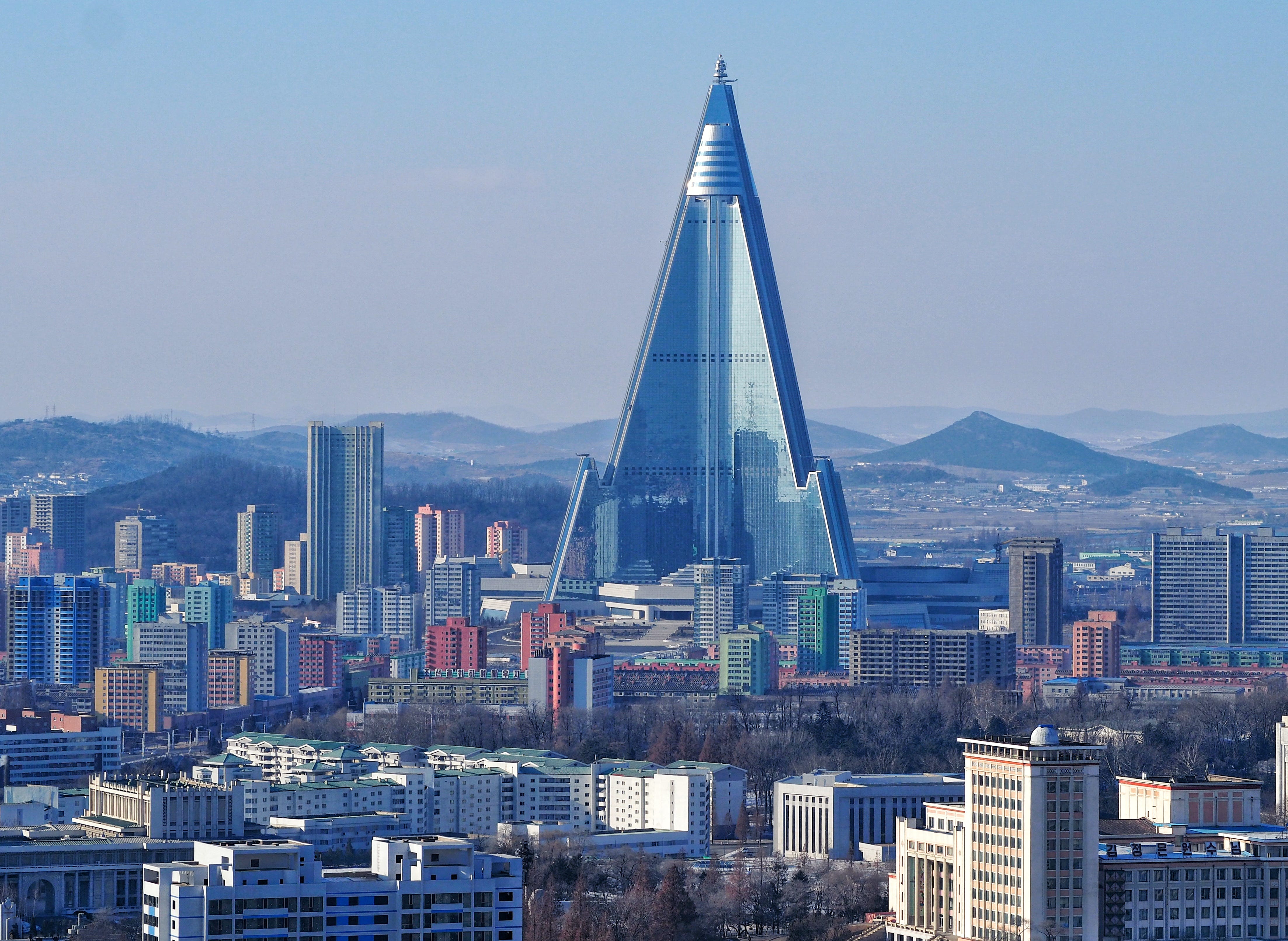 North Korea's Ryugyong Hotel.