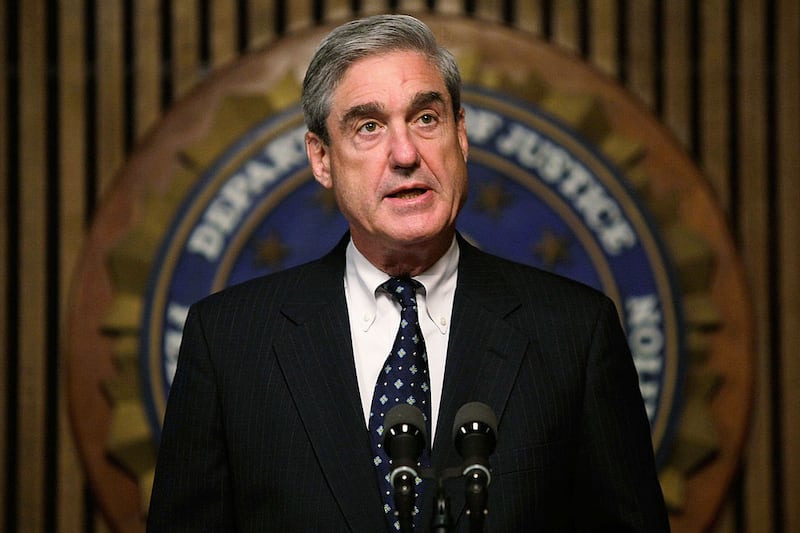 FBI Director Robert Mueller speaks during a news conference at the FBI headquarters June 25, 2008 in Washington, DC. The news conference was to mark the 5th anniversary of Innocence Lost initiative. (Photo by Alex Wong/Getty Images)