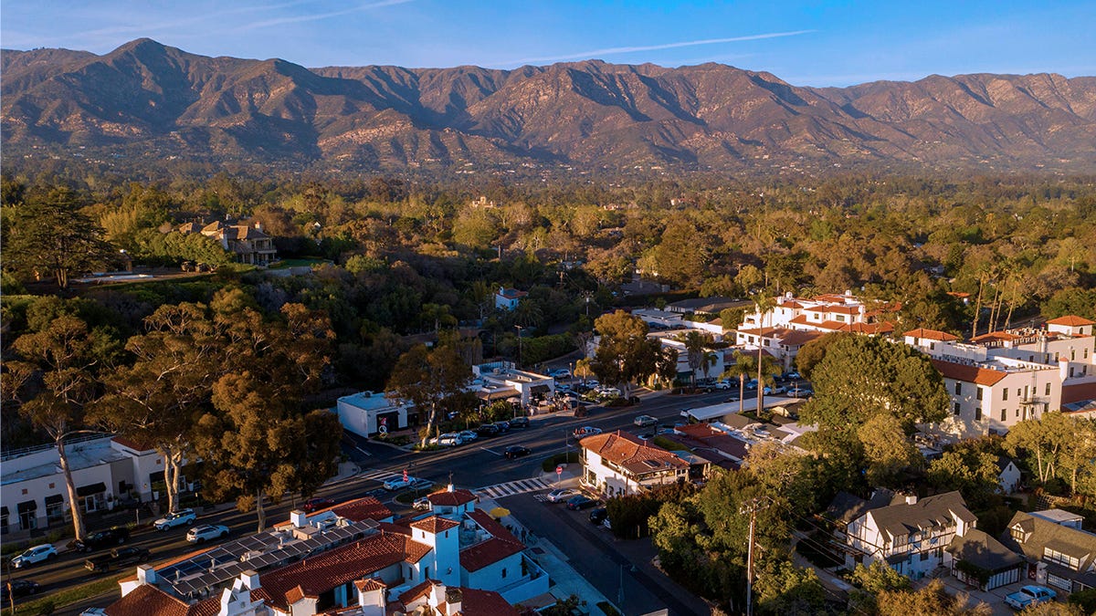 Aerial view of Montecito, CA