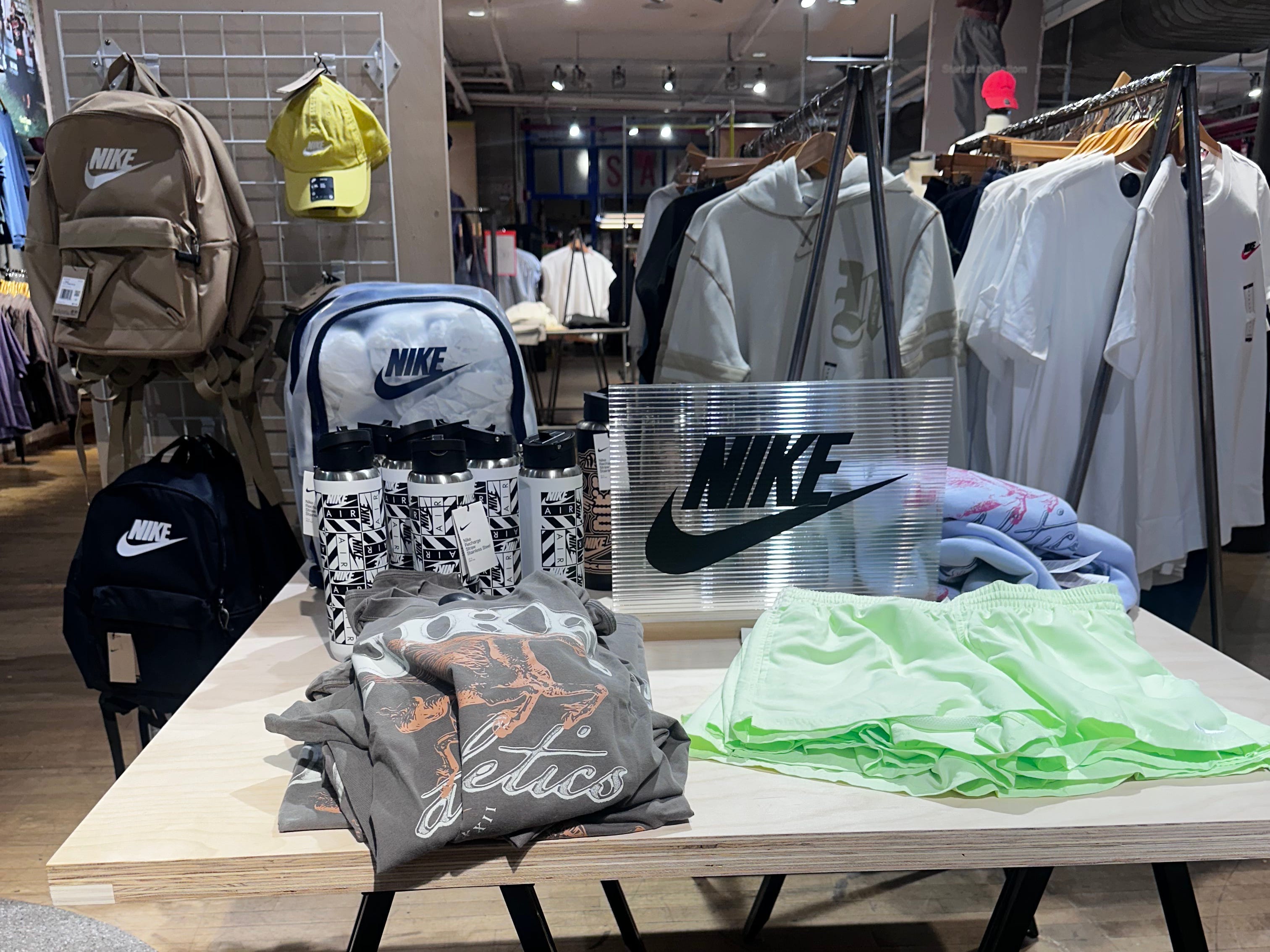 Nike display at Urban Outfitters