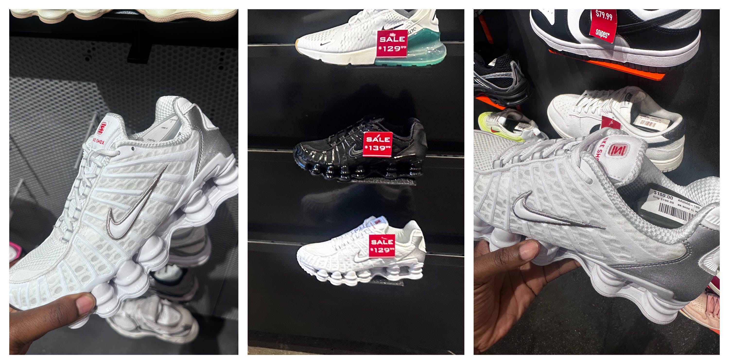 Composite image of Nike Shox shoe