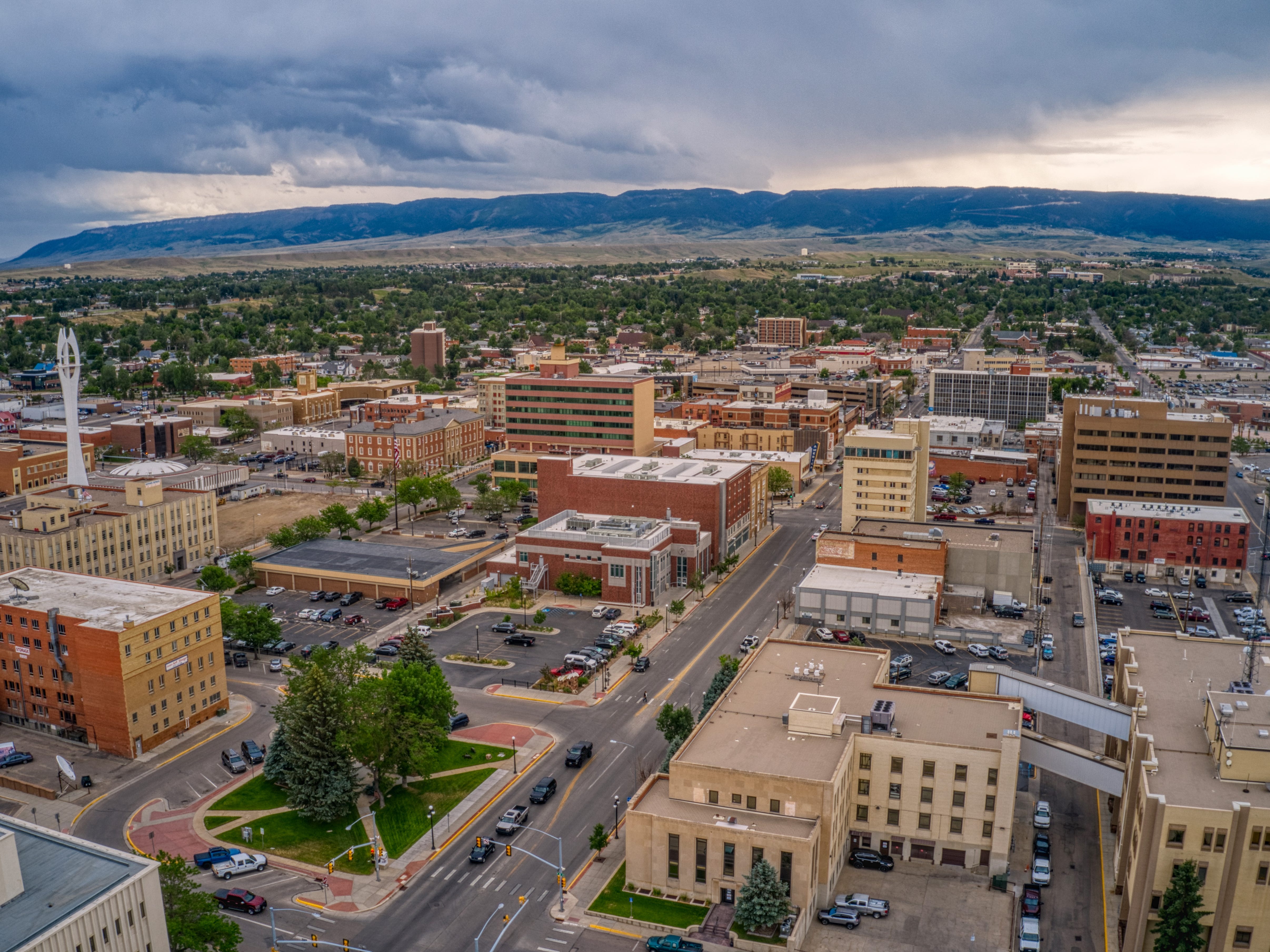 Aerial view of Casper, Wyoming.