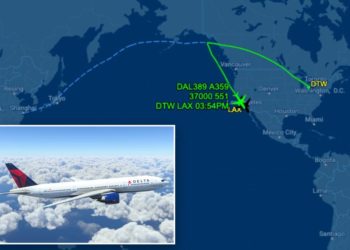 Delta flight takes 2,000-mile detour after pilot fell ill — adding 8 hours to journey