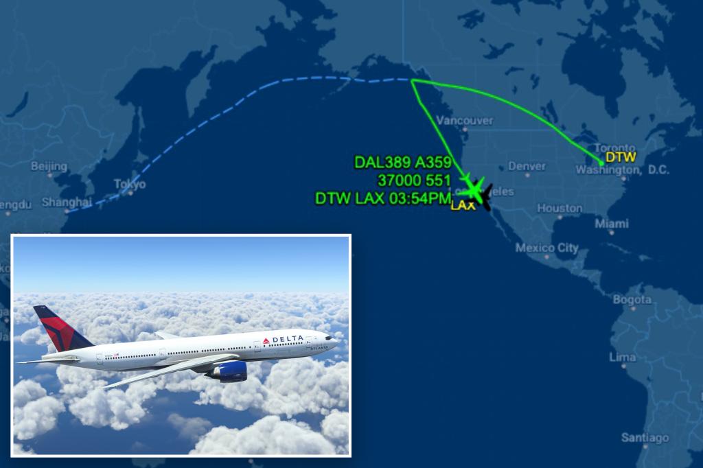 Delta flight takes 2,000-mile detour after pilot fell ill — adding 8 hours to journey
