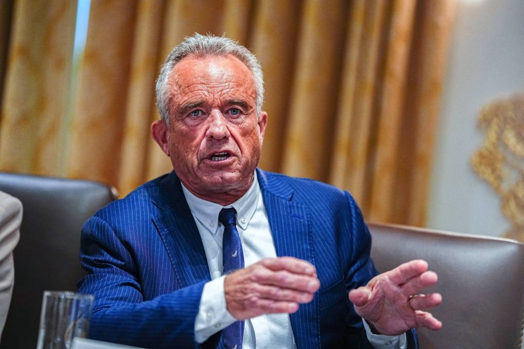 Robert F. Kennedy Jr. speaking at a White House cabinet meeting.