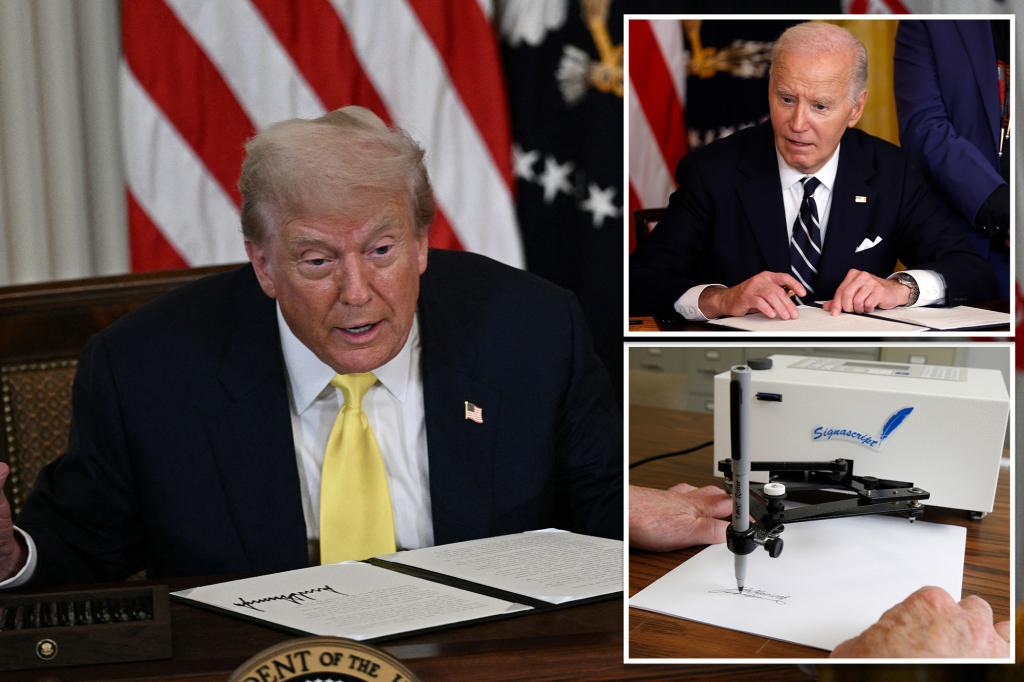 President Trump hints at ‘Biden Autopen’ portrait in new White House ‘Wall of Fame’ gallery: report