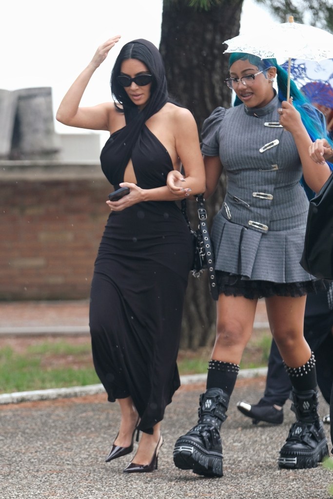 Kim Kardashian and daughter North in Venice in August 2025