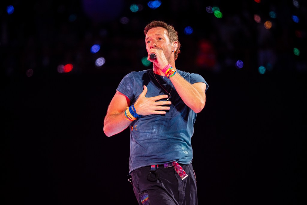 Chris Martin at August 2025 concert in England