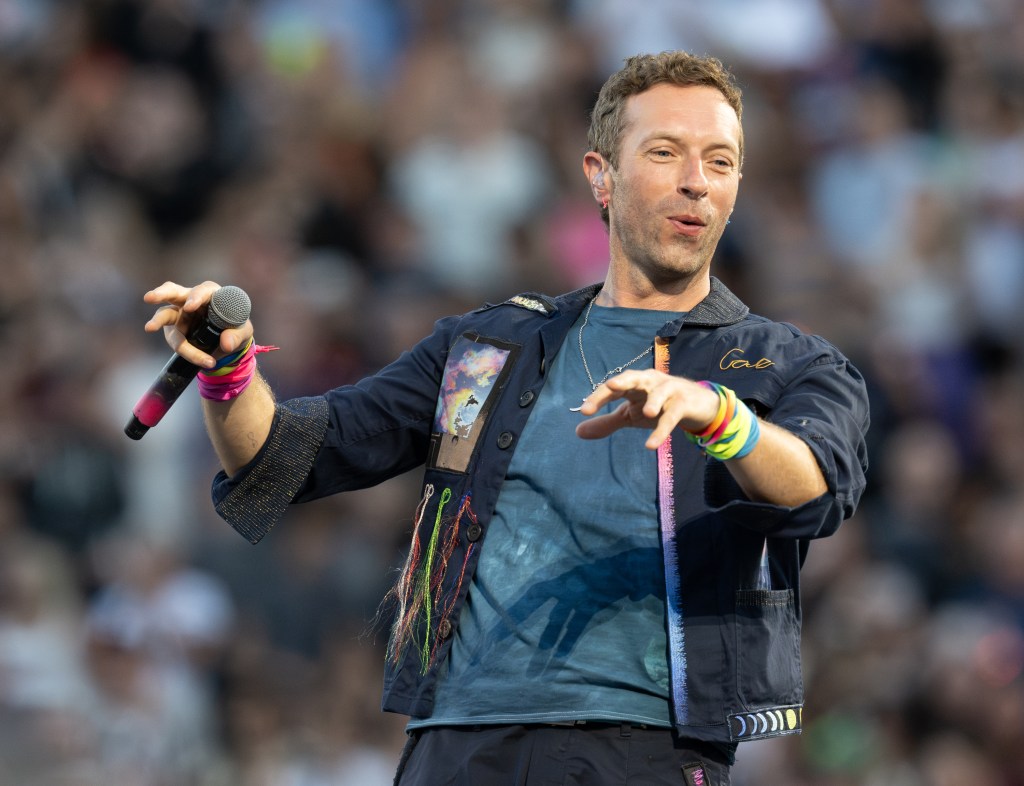 Chris Martin in May 2025 California performance