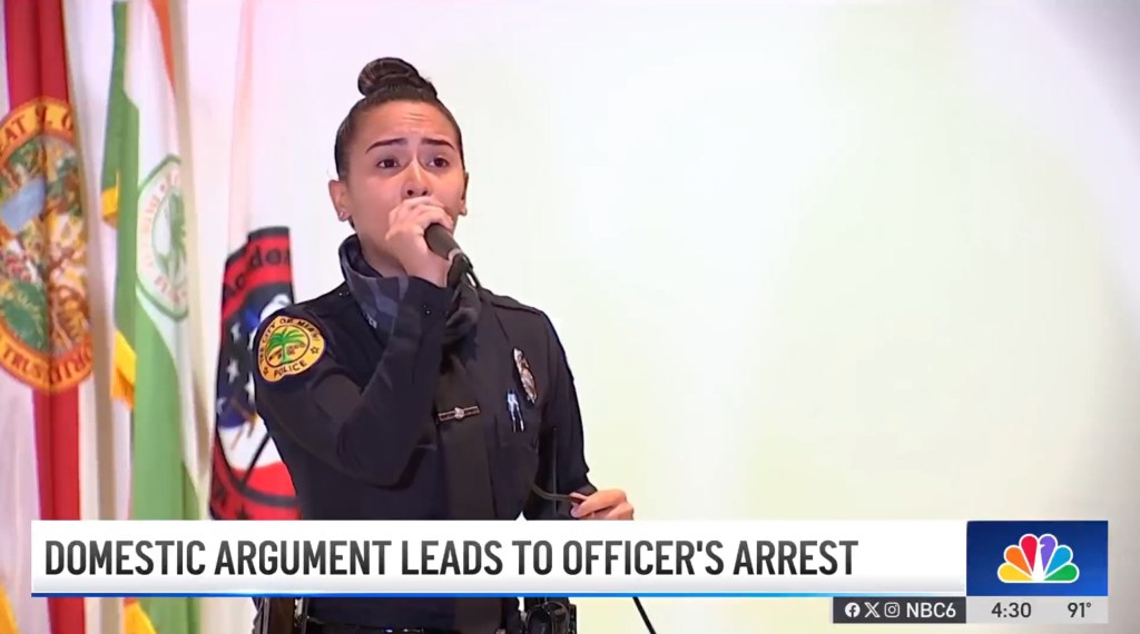 A Miami Police officer was arrested after authorities said she allegedly 