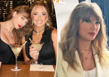 Taylor Swift brings back her Super Bowl ‘T’ necklace at Brittany Mahomes’ birthday party