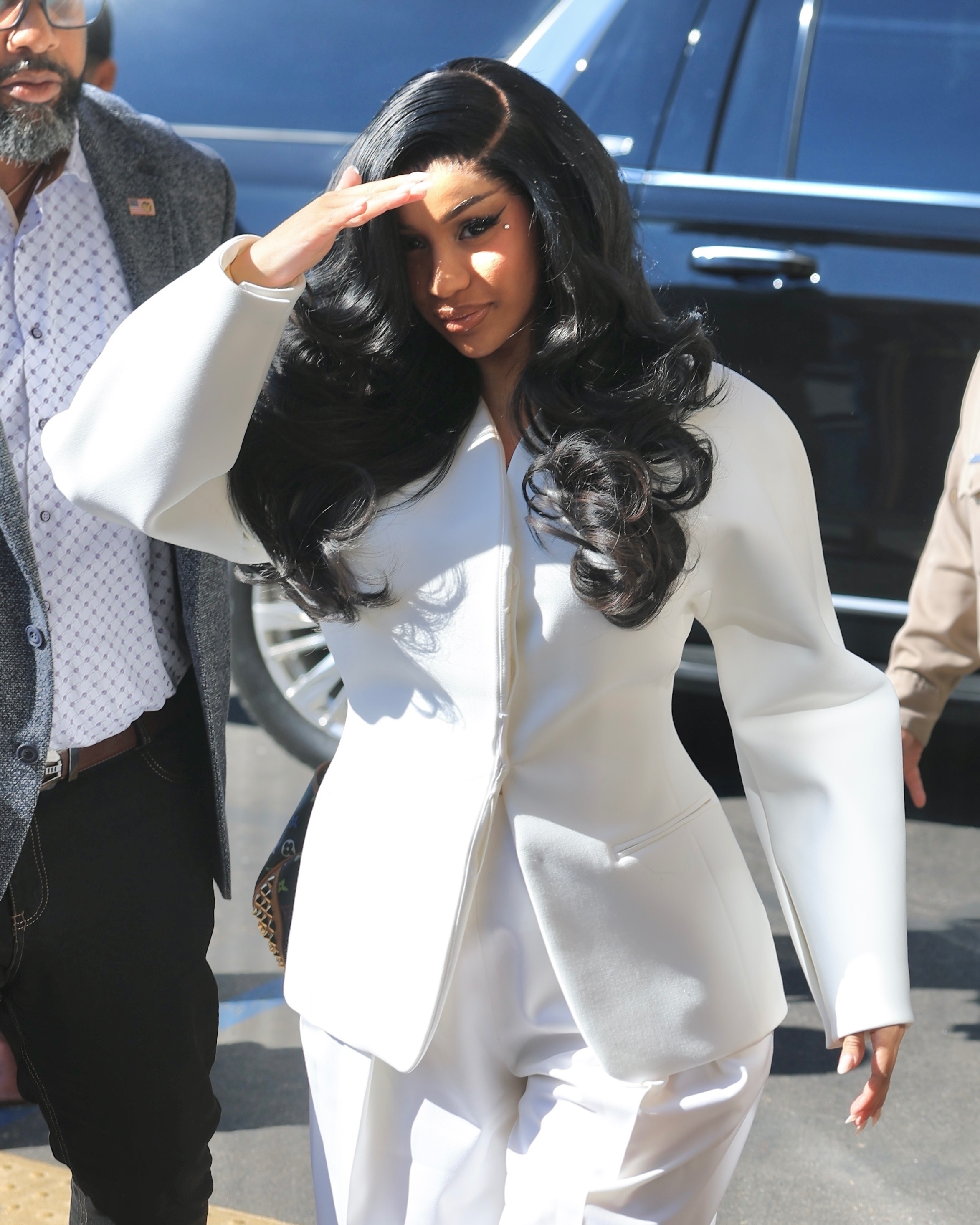 Cardi B in white. 