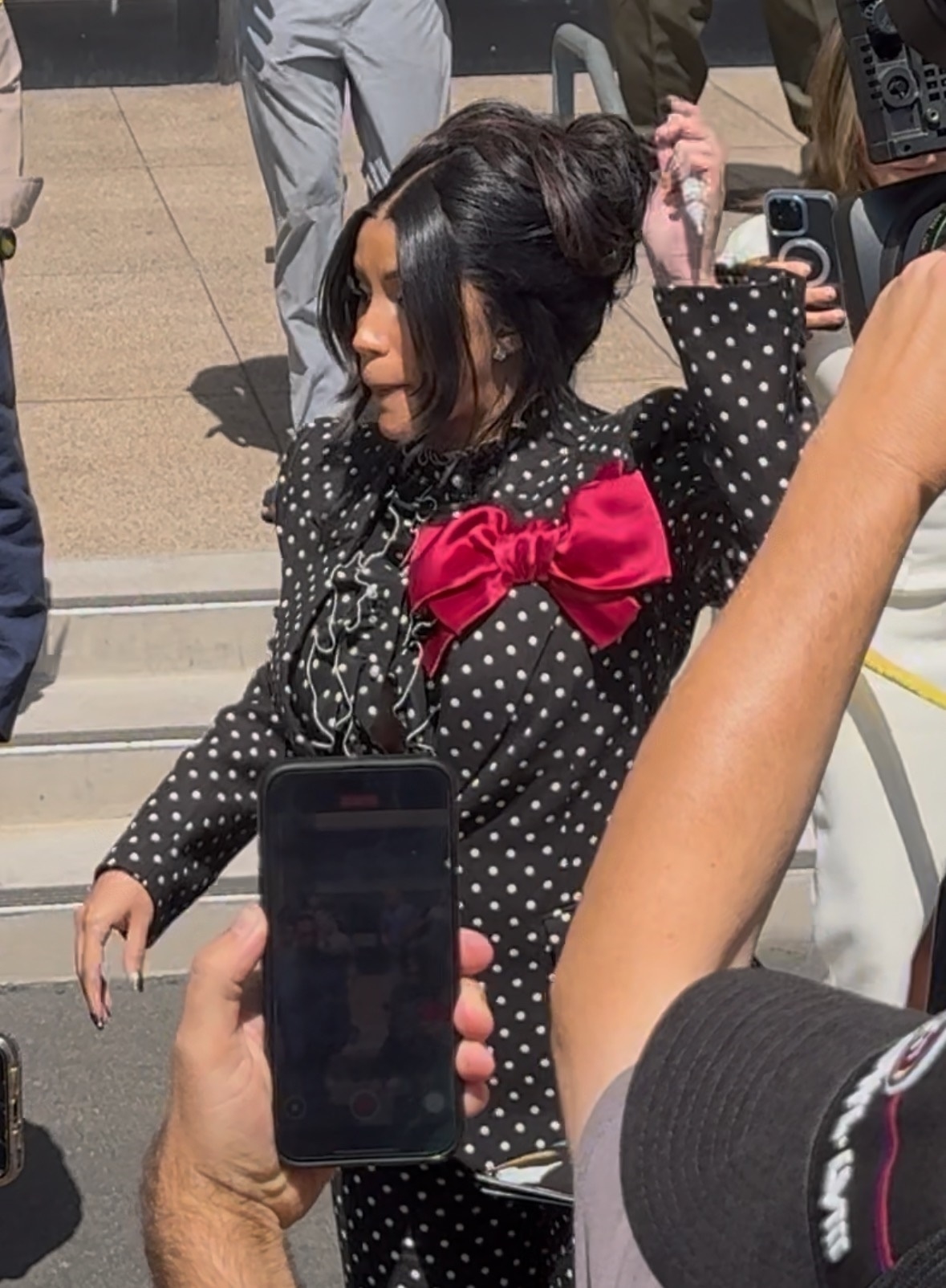 Cardi B in black. 