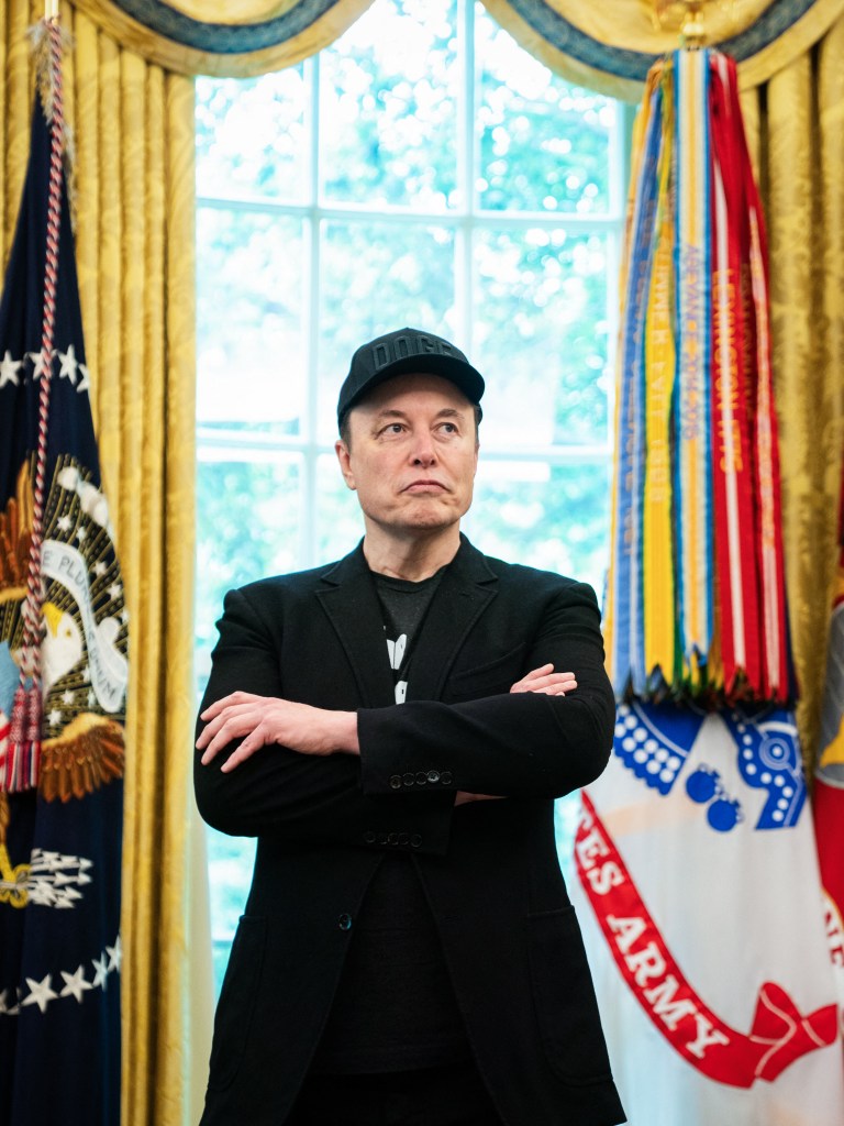 Elon Musk in the White House in May 2025