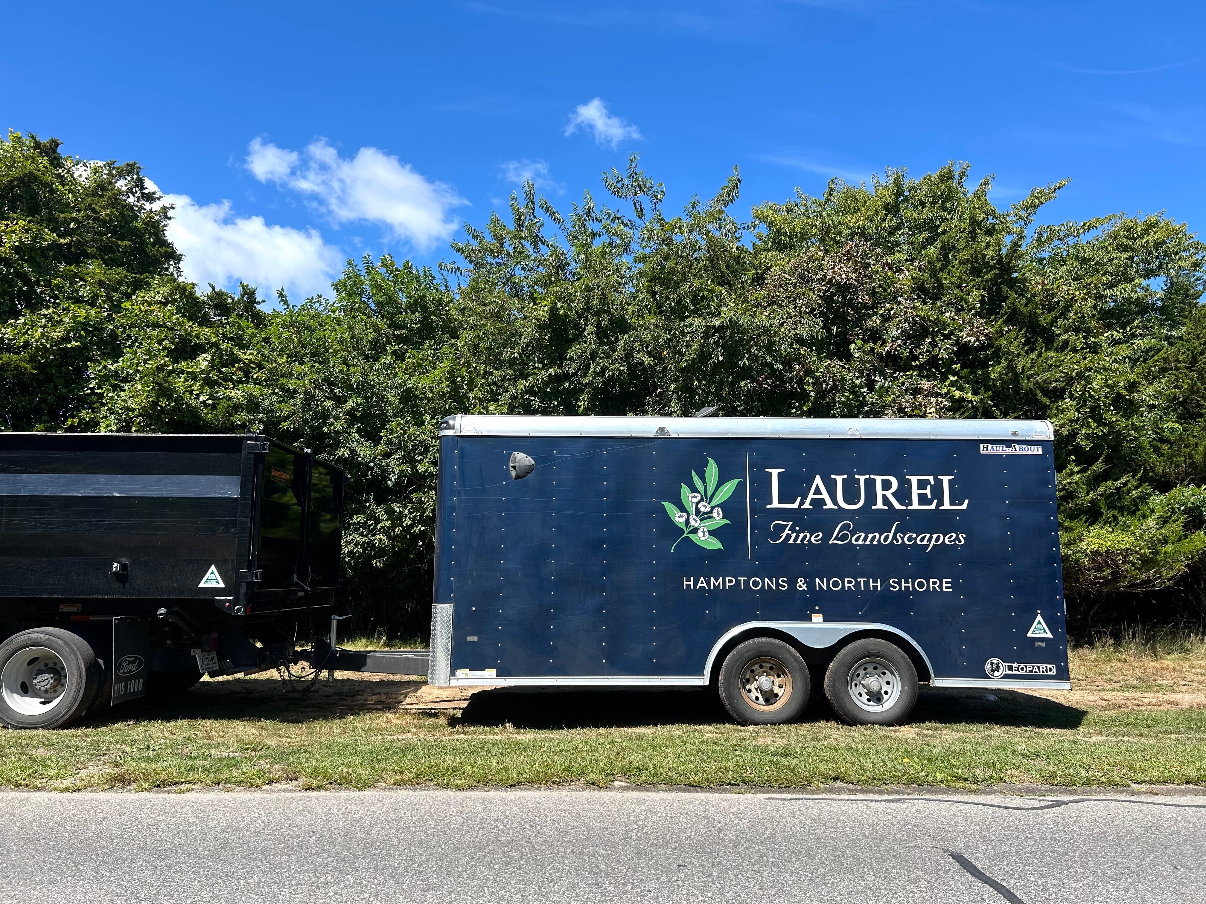 Landscaping truck in Hamptons